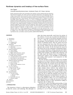 Nonlinear dynamics and breakup of free