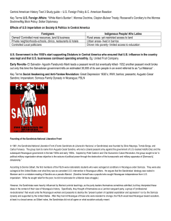 Central American History Test 3 Study guide &ndash; U.S. Foreign Policy