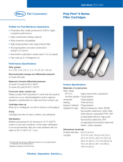 Poly-Fine® II Series Filter Cartridges