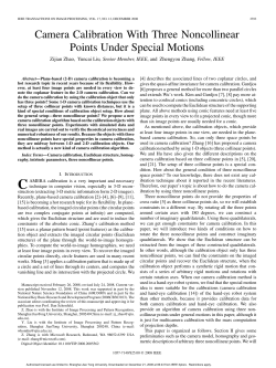 Camera Calibration With Three Noncollinear Points Under Special