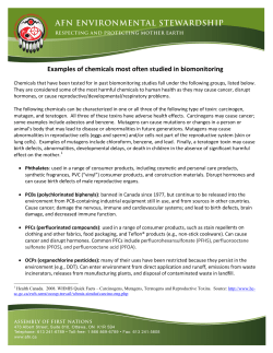 Examples of Biomonitoring