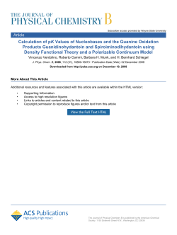 Calculation of pKa Values of Nucleobases and the Guanine