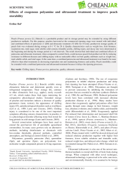 Effects of exogenous polyamine and ultrasound treatment to