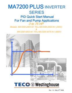 MA7200 PLUS PID 3 - 75 HP Quick Start Guide Rev 5