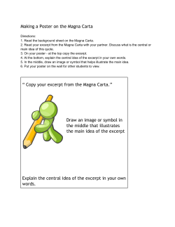 Magna Carta Poster - Student Directions