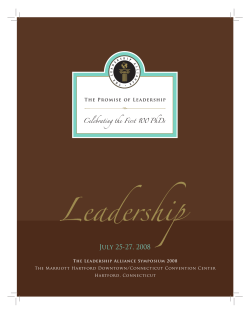 01638 Souvenir pdf.indd - The Leadership Alliance