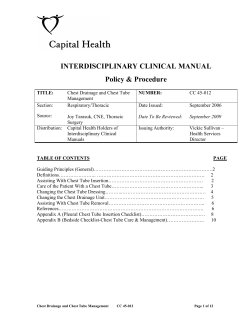 Chest Drainage and Chest Tube Management CC 45-012