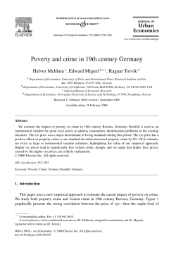 Poverty and crime in 19th century Germany