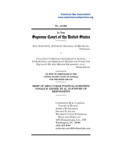 Brief for Political Scientists Donald R. Kinder, et al. in Support of