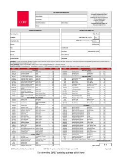 the Southern California Order Form for custom furniture.