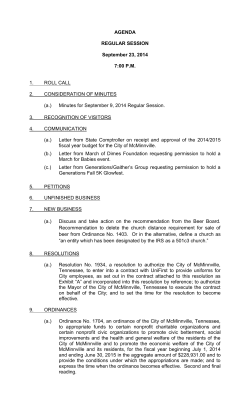 Agenda - City of McMinnville