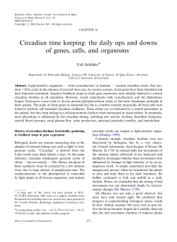 Schibler U. Circadian time keeping: The daily ups and downs of