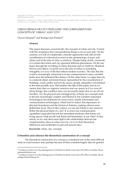 Urban Beings or City Dwellers_for City and Time Publishing version