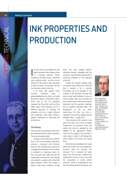 ink properties and production