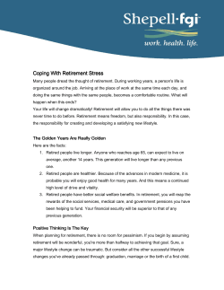 Coping With Retirement Stress