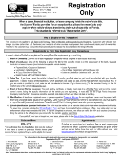 Registration Only (CIP) - Manatee County Tax Collector