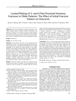 Locked Plating of 3- and 4-Part Proximal Humerus Fractures in
