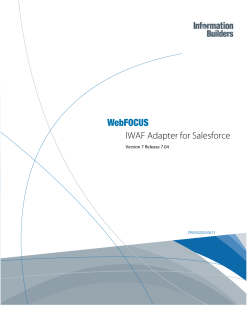 Features of the IWAF Adapter for Salesforce