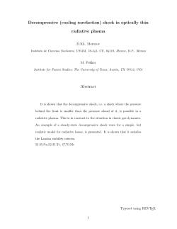 Decompressive (cooling rarefaction) shock in optically thin radiative