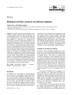 Biological activities caused by far-infrared radiation