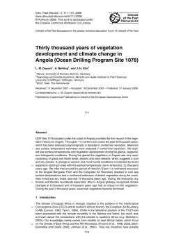 H., S. (2008). Thirty thousand years of vegetation development