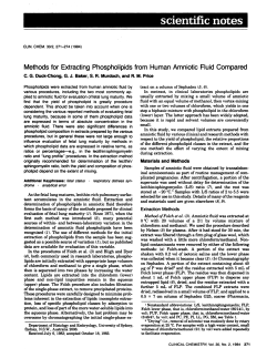 Methods for Extracting Phospholipids from Human Amniotic Fluid