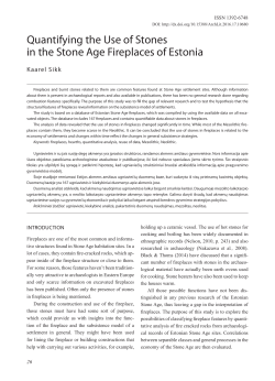 Quantifying the Use of stones in the stone age Fireplaces of Estonia
