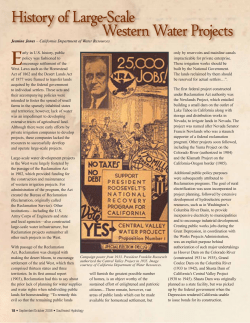 History of Large-Scale Western Water Projects