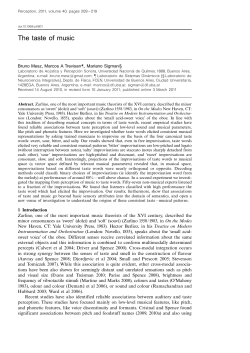 The taste of music - Universidad de Buenos Aires