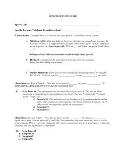 Speech Outline Guide