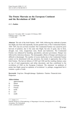 The Potato Murrain on the European Continent and