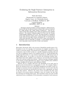 Evaluating the Single Sentence Assumption in Information