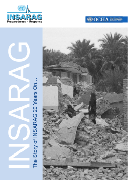 The Story of INSARAG 20 Y ears On…