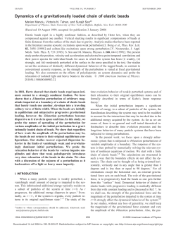 Dynamics of a gravitationally loaded chain of elastic beads