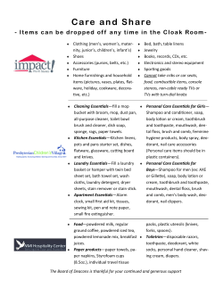 acceptable and needed items