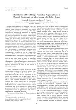 Identification of Novel Single-Nucleotide Polymorphisms in Chinook