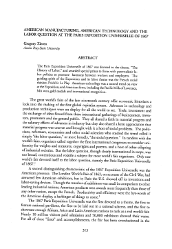 AMERICAN MANUFACTURING, AMERICAN TECHNOLOGY AND