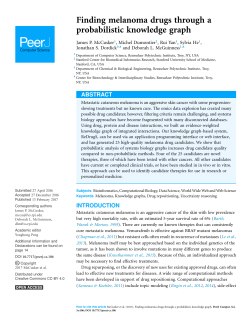 Finding melanoma drugs through a probabilistic knowledge graph