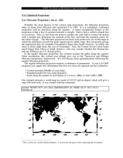5&ndash;14 5.4 Cylindrical Projections 5.4.1 Mercator Projection (&ndash;Jm or