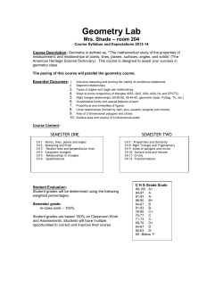 (Geometry) Course Syllabus