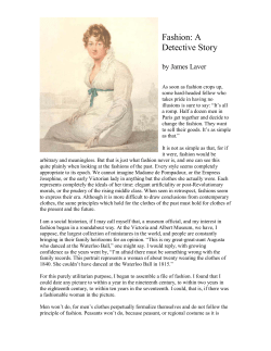 Fashion: A Detective Story