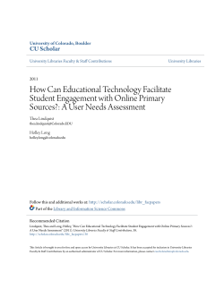 How Can Educational Technology Facilitate Student
