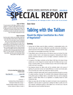 Talking with the Taliban: Should the Afghan Constitution Be a Point