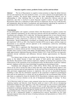 Bayesian cognitive science, predictive brains, and the nativism