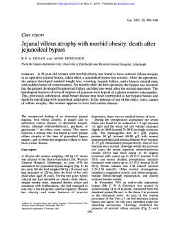 Jejunal villous atrophy with morbid obesity: death after