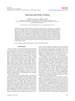 Heroism and Risk of Harm - Scientific Research Publishing