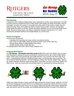 Program Contact Information - New Jersey 4-H