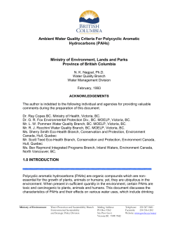 Ambient Water Quality Criteria for PAHs