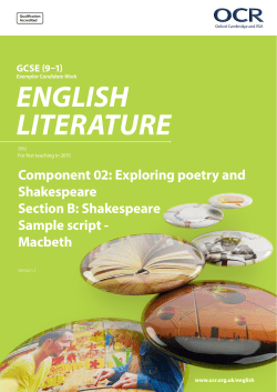 Macbeth - Annotated sample script