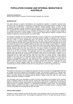 (1010075) Population Change and Internal Migration in Australia